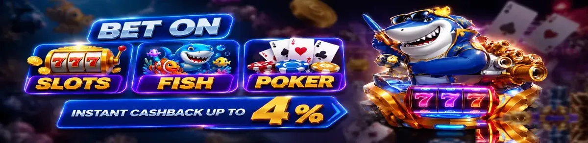 Instant cashback banner with up to 4 percent